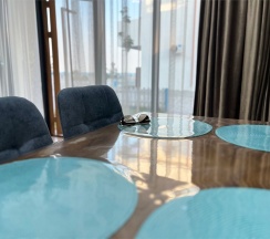 ПОЛУЛЮКС с патио и видом на море в Santorini Family Club