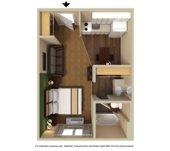 Двухместная студия Deluxe в Extended Stay America - Austin - Northwest/Arboretum - The Domain