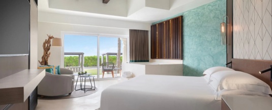 Двухместный полулюкс Walk-Out oceanfront (двуспальная кровать) в Отель Hyatt Vivid Playa Del Carmen