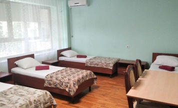 Кровать в 6-местном общем номере в Smart Hotel KDO Краснодар