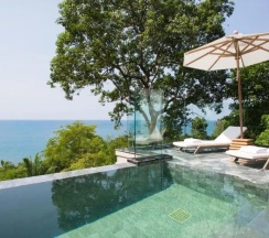 Двухместный полулюкс с бассейном with ocean view двуспальная кровать в Trisara Villas & Residences Phuket