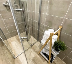 Номер делюкс семейный с 1 односпальной и 1 двуспальной кроватью в Pallada