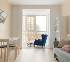 Однокомнатная видовая квартира с балконом  50 кв.м. В ЖК Like Политехническая 6 (83) в Like