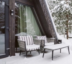 №14 A-Frame 45m2 с кондиционером. (оснащение дома см. Подробнее) в Les holidays