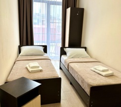 Двухместный номер Economy с балконом и с видом на горы 2 отдельные кровати в Людмила