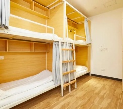 Кровать в общем номере (мужской номер) (общая ванная комната) в Meego Qingwen Hotel