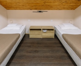 Бюджетный двухместный номер с 2 отдельными кроватями без окна в Тундра