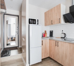 1-комнатные апартаменты студия с 1 двуспальной кроватью в Home Like (Хоум Лайк) на бульваре Эйнштейна 3
