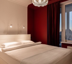 Двухместные апартаменты Superior двуспальная кровать в Апартаменты Румер в современном жилом комплексе у ТЦ Дана Молл