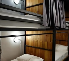 Кровать в общем номере в Sleepcase Hostel