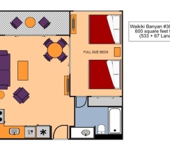 Апартаменты в Waikiki Banyan #3810-T2