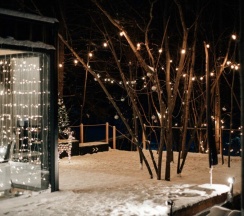 Домик с двумя односпальными кроватями в Сила ветра