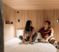 Двухместная капсула в общем номере (общие удобства) в Wellhome