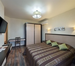 Однокомнатный номер бизнес-класса с гостиной-кухней и спальней в Degas lite hotel