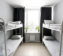 Койко-место в мужском номере на 6 человек в Alfa Best House