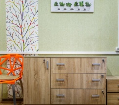 Женский номер на 8 человек с ванной комнатой. Верхнее место (ширина 90 см.) в Nice hostel Crocus