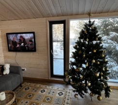 Коттедж Куско с панорамной баней для 6-ти гостей в Rodioncevo Eco Village