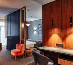 Двухместный люкс двуспальная кровать в Дом у озера