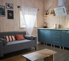 Коттедж премиум с 1 двуспальной кроватью в Лесной переулок