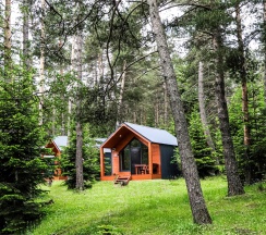 Шале 3. Четырехместный номер комфорт с видом на горы в Белый волк