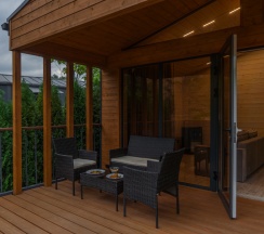 Четырёхместное шале с видом на горы в Тихая гавань