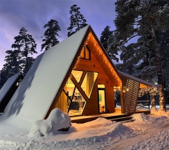 (А3)  3-х уровневый А-фрейм в Таулу Архыз