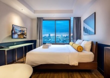 Двухместный полулюкс с видом на город двуспальная кровать в Graph Hotels Bangkok