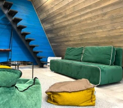 №4 A-Frame 60m2 с купелью (оснащение дома, стоимость купели и бани см. Подробнее) в Les holidays