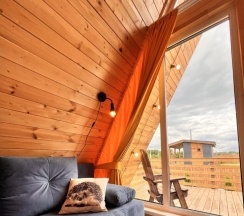 Двухместный коттедж Standard двуспальная кровать в Eco house