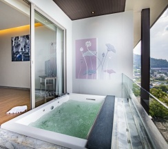 Двухместный люкс Grand с видом на море двуспальная кровать в Cape Sienna Gourmet Hotel & Villas