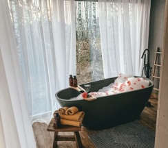 Зеркальный - дача с ванной у панорамного окна в Domingo Dacha