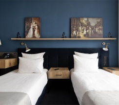 Стандартный номер с видом на город, террасой и двумя отдельными кроватями в Королева Луиза