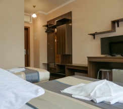 Двухместный номер Стандарт  (корпус А) с балконом и с видом на море двуспальная кровать в Напра