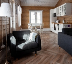 Скандинавский дом с видом на озеро в Forrest Lodge Karelia