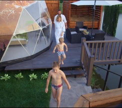 Геокупол с 1 двуспальной кроватью в Family Park