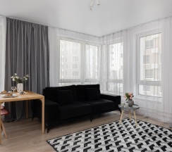 Meridian - премиум-апартаменты с отдельной спальней и гостиной около м.Сокол (15 этаж) в Smart Lofts Moscow