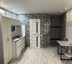 Двухместная студия с видом на город двуспальная кровать в Прометей