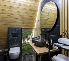 Aframe Luxe Black | Банный чан на территории в Берёзовая роща