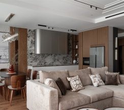 Трехкомнатный апартамент Luxury Dubai с двумя спальнями в Real Apartments Sochi