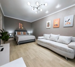 4-местные 1-комнатные апартаменты люкс с 1 двуспальной кроватью в Sutki Life (Сутки Лайф) на Дзержинского