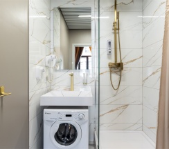 [54.3] Двухуровневые апартаменты с умной колонкой Алиса у Дворцовой площади, 30 кв.м. в Darooms