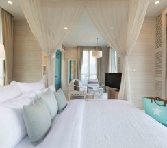 Двухместная вилла с красивым видом из окна двуспальная кровать в Cape Kudu Hotel