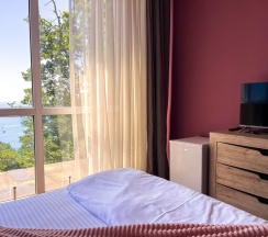 Двухместный номер с двуспальной кроватью с видом на море в Relax Kudepsta