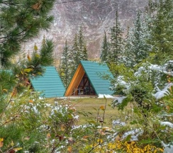 A-frame 3-х местный с душем и санузлом в Зеленый колобок