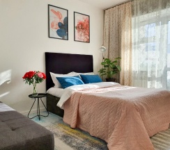 Апартаменты улучшенные с 1 двуспальной кроватью в Мириады