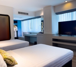 Двухместный семейный номер Standard 2 отдельные кровати в A-One Bangkok Hotel