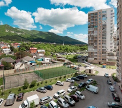 2-комнатные апартаменты люкс Панорамная квартира с кухней-гостиной и отдельной спальней в Апартаменты от Top Gelendzhik (Топ Геленджик)