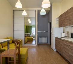 Апартаменты Люкс (Однокомнатный 2-х местный номер c кухней без балкона) в Odeon