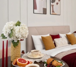 Апартаменты с 2 комнатами с балконом и с видом на город в GM Apartments