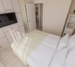 Двухместный номер Comfort с 2 комнатами с видом на город двуспальная кровать в Двина